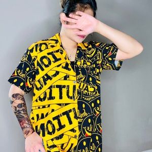 Caution Polo Shirt with Cool print